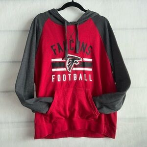 NFL Team Apparel Atlanta Falcons Hoodie Medium Gray/Red XL